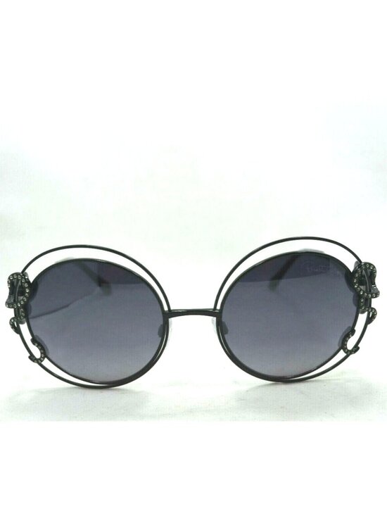 Roberto Cavalli CARDUCCI 1024 01C Black Gray Oval – Italy Designer Sunglasses main image 5